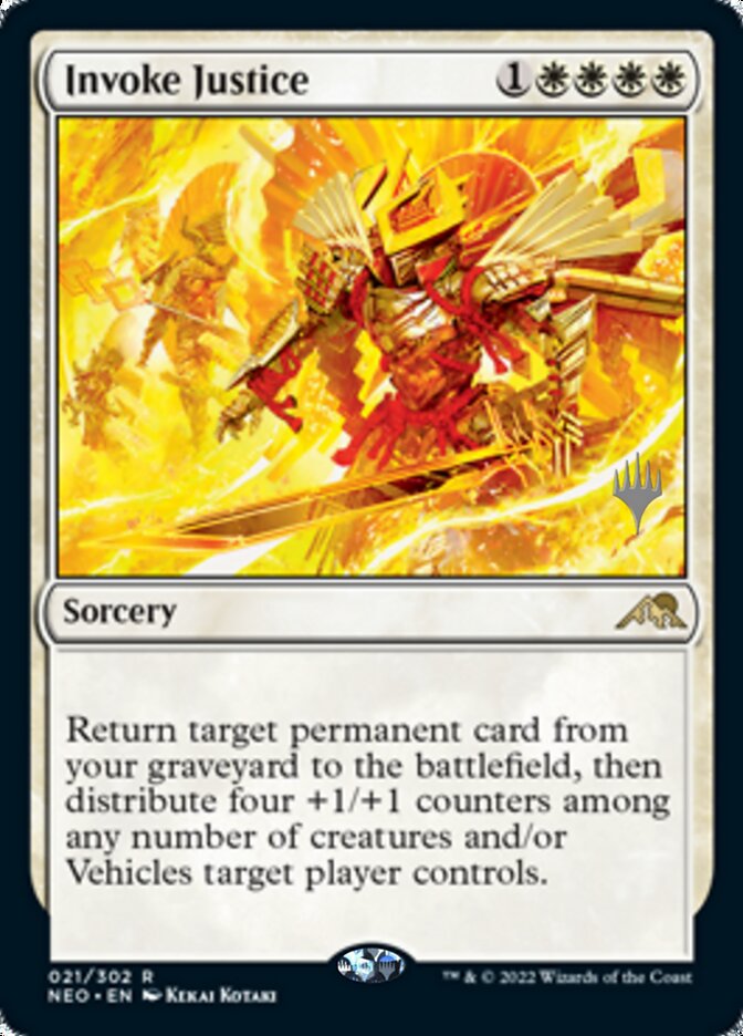 Invoke Justice (Promo Pack) [Kamigawa: Neon Dynasty Promos] Foil