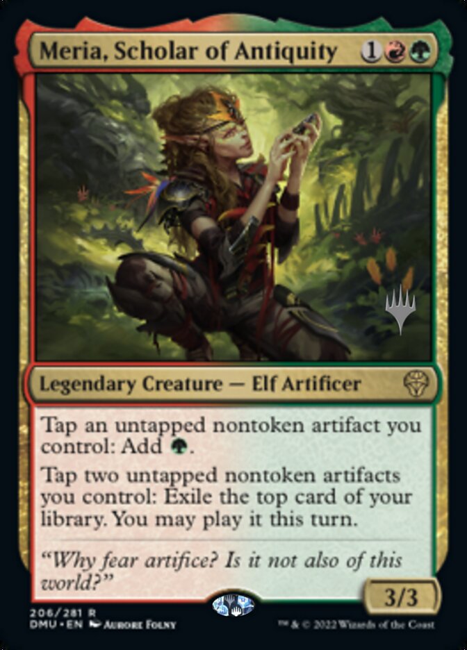 Meria, Scholar of Antiquity (Promo Pack) [Dominaria United Promos] Foil