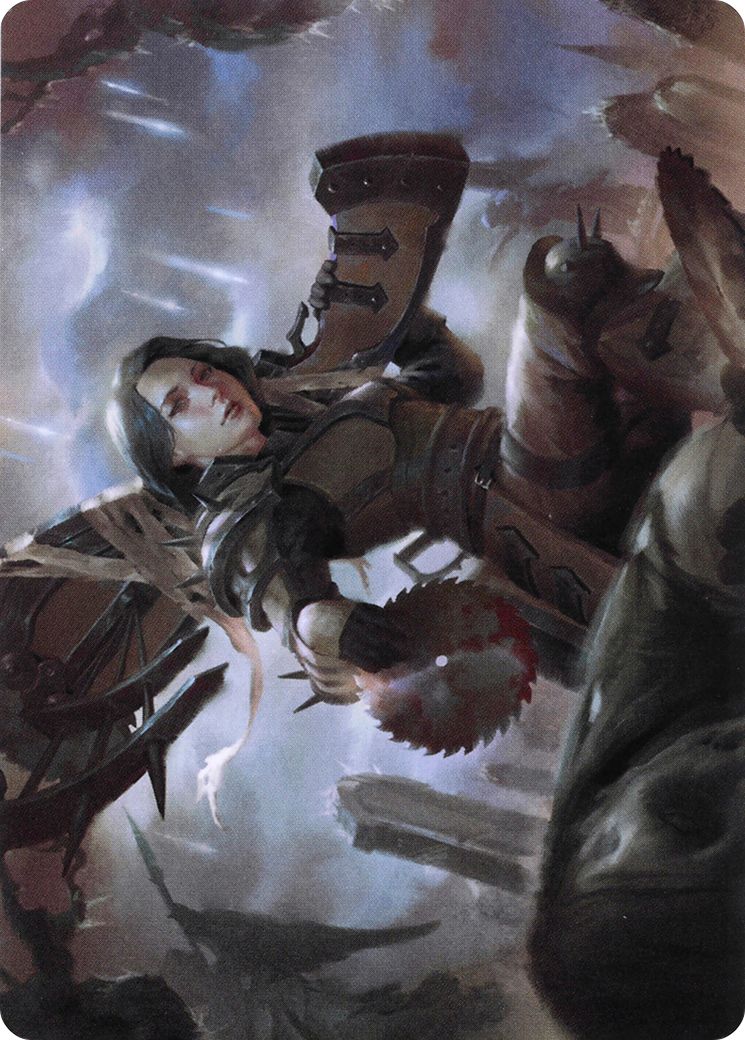 Sawblade Slinger // Sawblade Slinger  [Crimson Vow Art Series] (Borderless) Foil