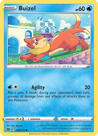 Buizel (038/172) [Sword & Shield: Brilliant Stars] Reverse Holofoil