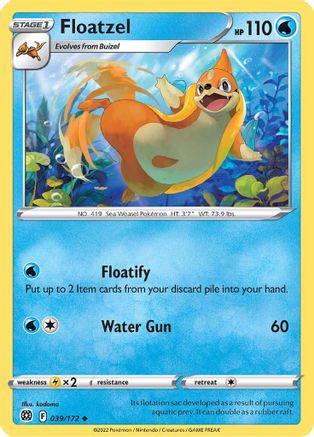 Floatzel (039/172) [Sword & Shield: Brilliant Stars] Reverse Holofoil