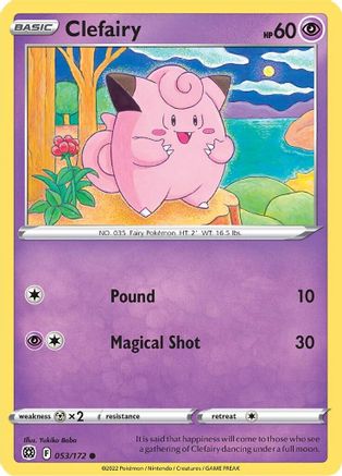 Clefairy (053/172) [Sword & Shield: Brilliant Stars] Reverse Holofoil
