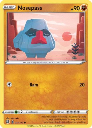 Nosepass (073/172) [Sword & Shield: Brilliant Stars] Reverse Holofoil