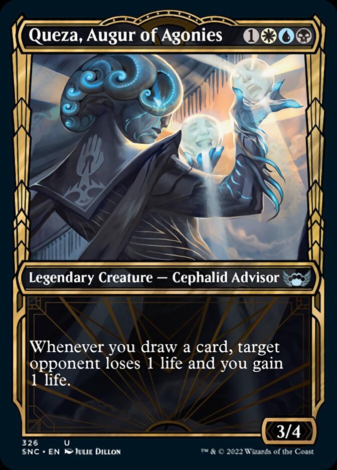 Queza, Augur of Agonies (Showcase Golden Age) [Streets of New Capenna] Foil