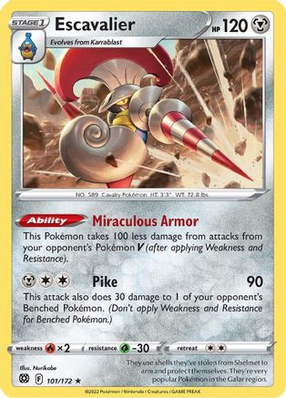 Escavalier (101/172) [Sword & Shield: Brilliant Stars] Reverse Holofoil