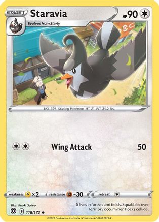 Staravia (118/172) [Sword & Shield: Brilliant Stars] Reverse Holofoil