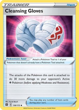 Cleansing Gloves (136/172) [Sword & Shield: Brilliant Stars] Reverse Holofoil
