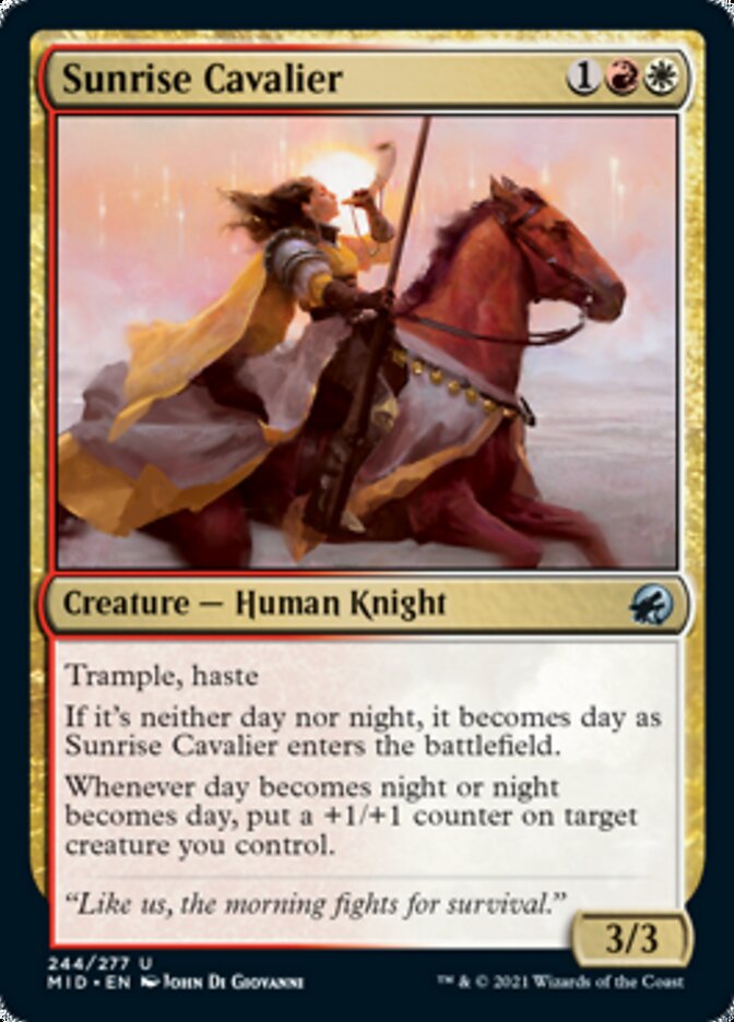 Sunrise Cavalier [Innistrad: Midnight Hunt] Foil