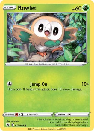 Rowlet (019/189) [Sword & Shield: Astral Radiance] Reverse Holofoil