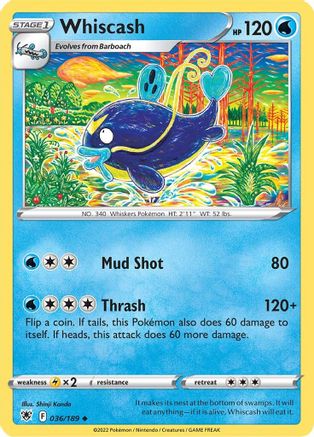 Whiscash (036/189) [Sword & Shield: Astral Radiance] Reverse Holofoil