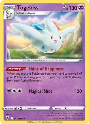 Togekiss (057/189) [Sword & Shield: Astral Radiance] Reverse Holofoil
