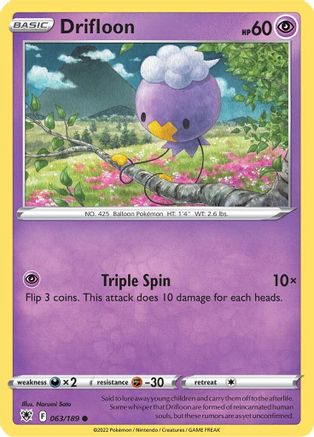 Drifloon (063/189) [Sword & Shield: Astral Radiance] Reverse Holofoil