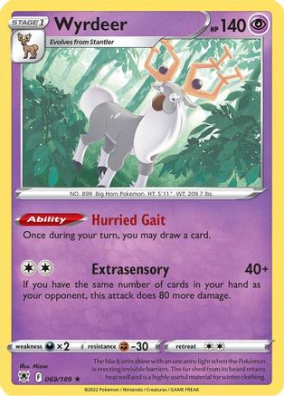 Wyrdeer (069/189) [Sword & Shield: Astral Radiance] Reverse Holofoil
