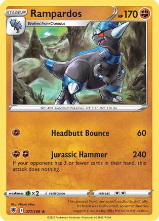 Rampardos (077/189) [Sword & Shield: Astral Radiance] Reverse Holofoil
