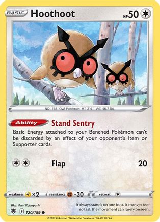 Hoothoot (120/189) [Sword & Shield: Astral Radiance] Reverse Holofoil