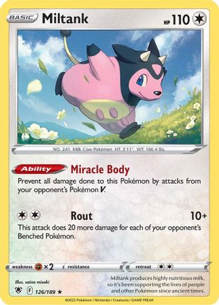 Miltank (126/189) [Sword & Shield: Astral Radiance] Reverse Holofoil