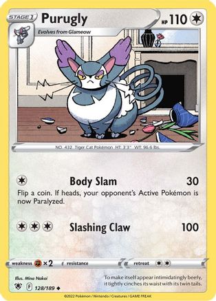 Purugly (128/189) [Sword & Shield: Astral Radiance] Reverse Holofoil