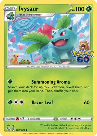 Ivysaur (002/078) [Pokémon GO] Reverse Holofoil