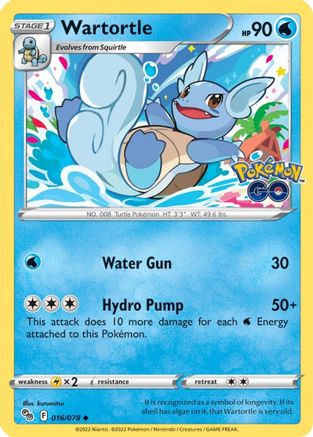 Wartortle (016/078) [Pokémon GO] Reverse Holofoil