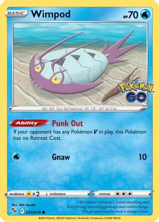 Wimpod (025/078) [Pokémon GO] Reverse Holofoil