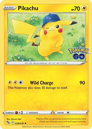 Pikachu (028/078) [Pokémon GO] Reverse Holofoil