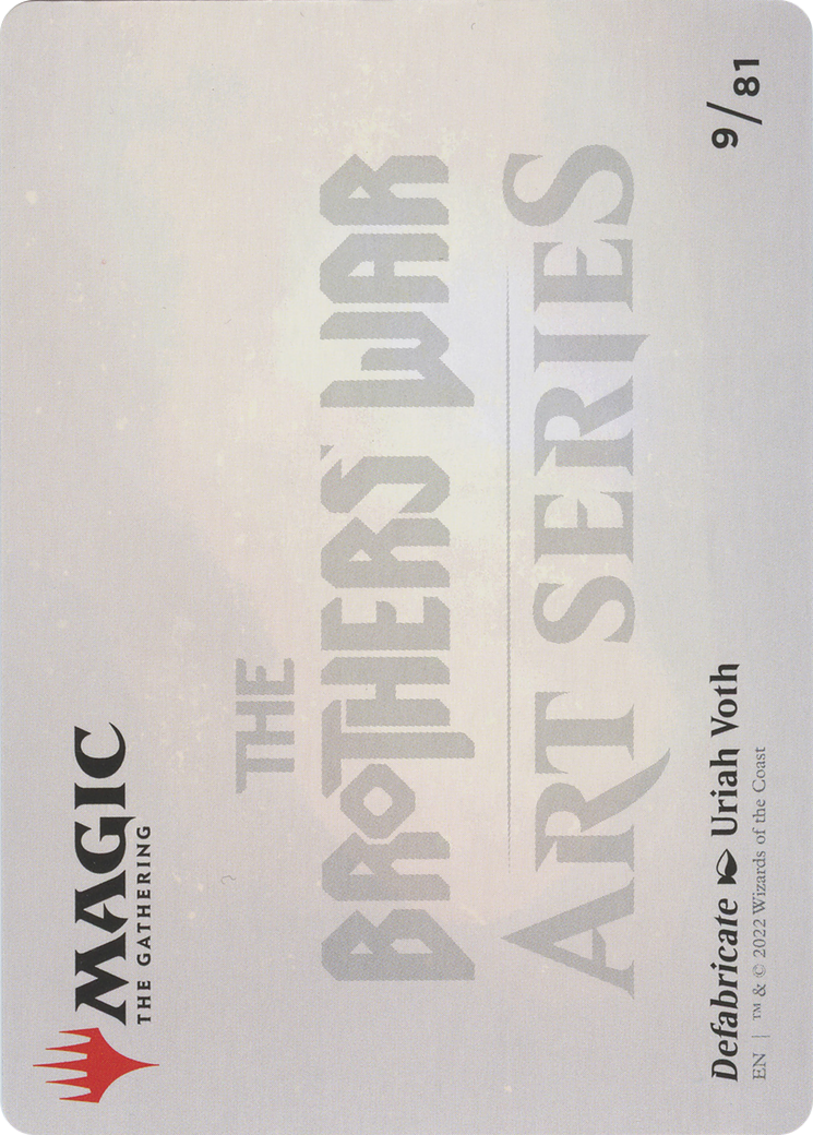 Defabricate // Defabricate  [The Brothers' War Art Series] (Borderless) Foil
