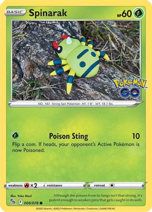 Spinarak (006/078) [Pokémon GO] Reverse Holofoil