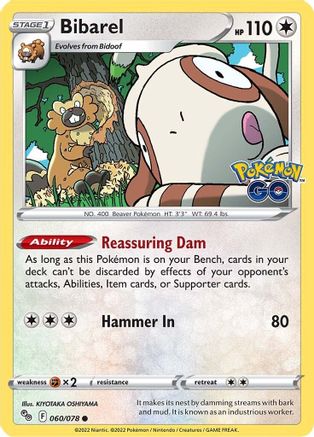 Bibarel (060/078) [Pokémon GO] Reverse Holofoil