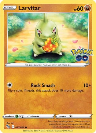 Larvitar (037/078) [Pokémon GO] Reverse Holofoil