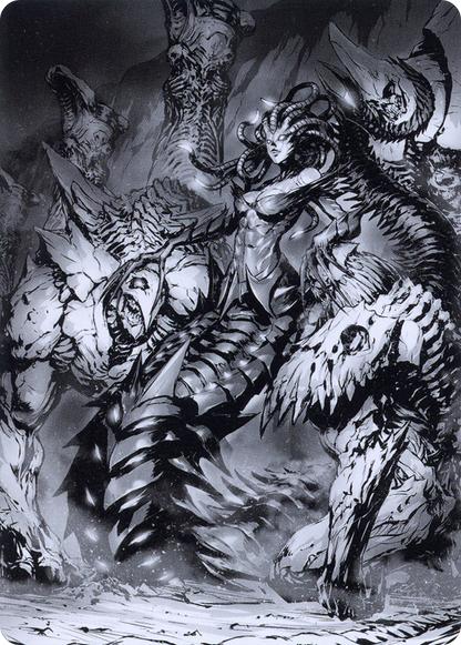 Vraska, Betrayal's Sting // Vraska, Betrayal's Sting  [Phyrexia: All Will Be One Art Series] (Borderless) Foil