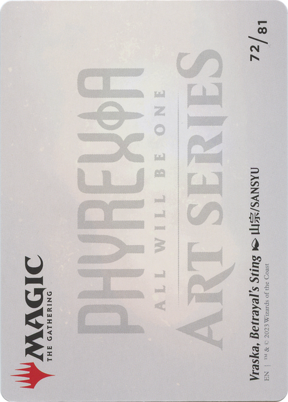 Vraska, Betrayal's Sting // Vraska, Betrayal's Sting  [Phyrexia: All Will Be One Art Series] (Borderless) Foil