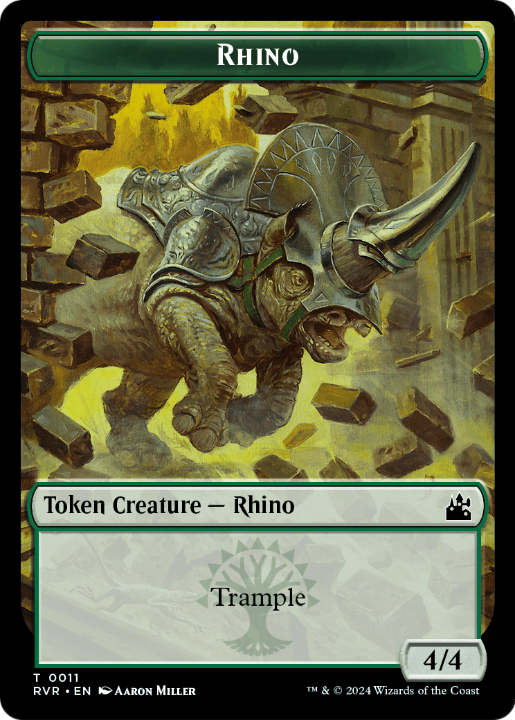Rhino  [Ravnica Remastered Tokens] Foil