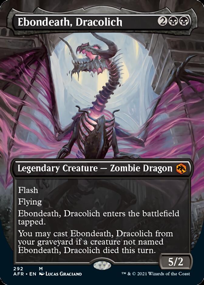 Ebondeath, Dracolich (Borderless Alternate Art) [Dungeons & Dragons: Adventures in the Forgotten Realms] Foil