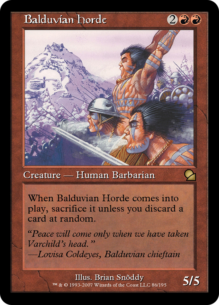 Balduvian Horde  [Masters Edition] Foil