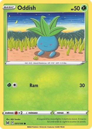 Oddish (001/196) [Sword & Shield: Lost Origin] Reverse Holofoil