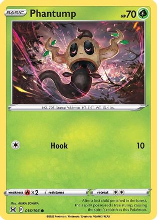 Phantump (016/196) [Sword & Shield: Lost Origin] Reverse Holofoil