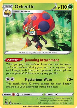 Orbeetle (020/196) [Sword & Shield: Lost Origin] Reverse Holofoil