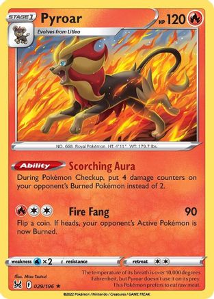 Pyroar (029/196) [Sword & Shield: Lost Origin] Reverse Holofoil