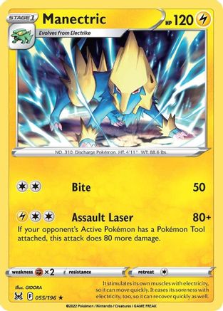 Manectric (055/196) [Sword & Shield: Lost Origin] Reverse Holofoil