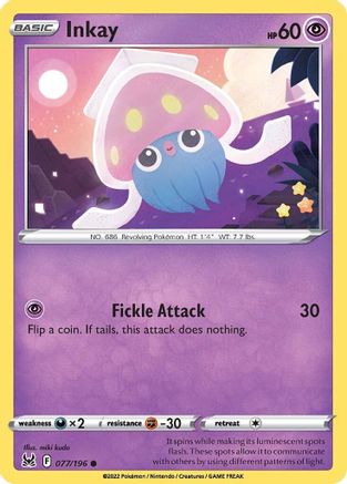 Inkay (077/196) [Sword & Shield: Lost Origin] Reverse Holofoil