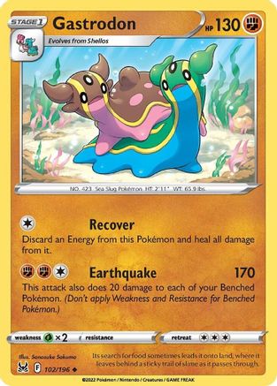 Gastrodon (102/196) [Sword & Shield: Lost Origin] Reverse Holofoil