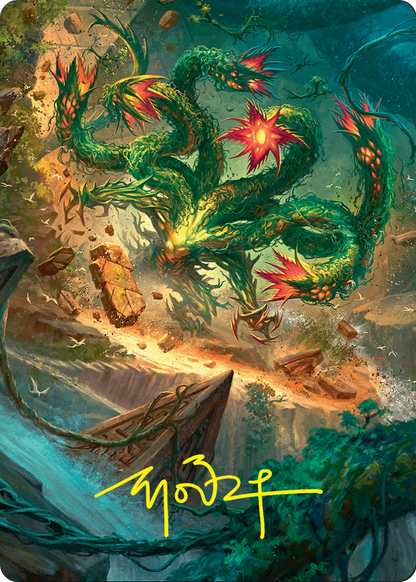 Mossborn Hydra // Mossborn Hydra  [Foundations Art Series] (Borderless) Foil