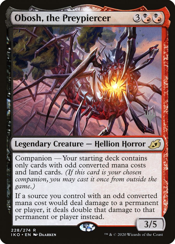 Obosh, the Preypiercer (Promo Pack) [Ikoria: Lair of Behemoths Promos] Foil