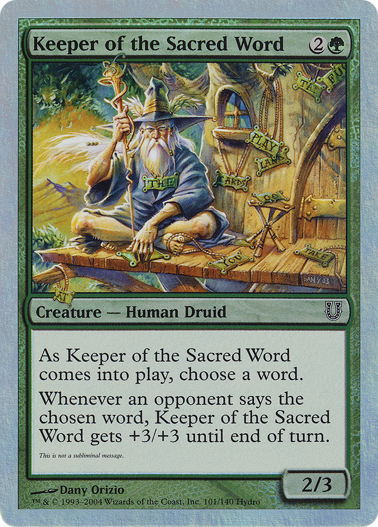 Keeper of the Sacred Word  [Unhinged] Foil
