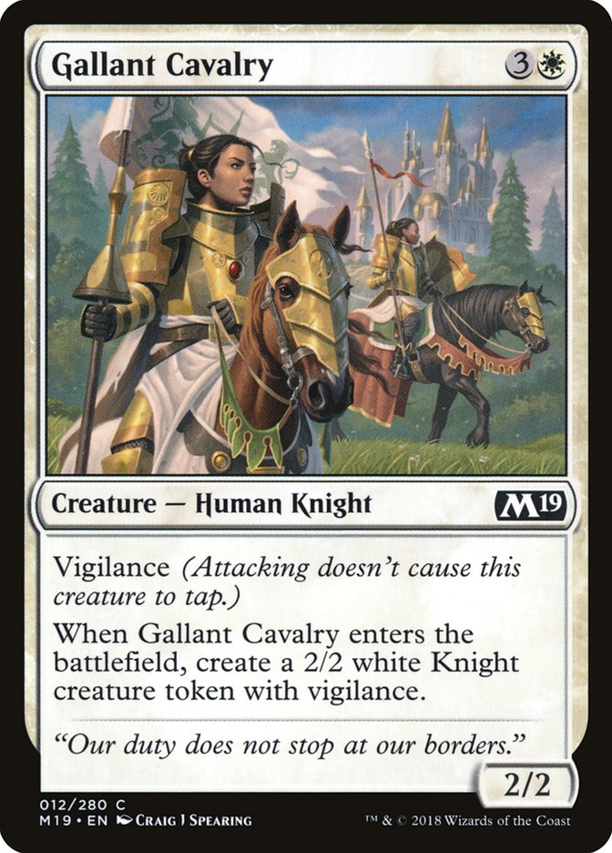 Gallant Cavalry [Core Set 2019] Foil