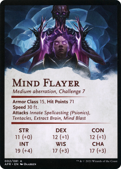 Mind Flayer // Mind Flayer  [Adventures in the Forgotten Realms Art Series] (Borderless) Foil