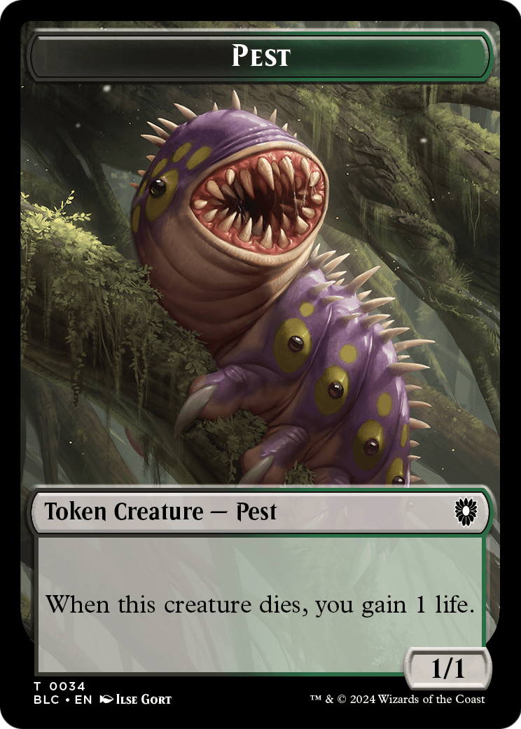 Pest  [Bloomburrow Commander Tokens] Foil