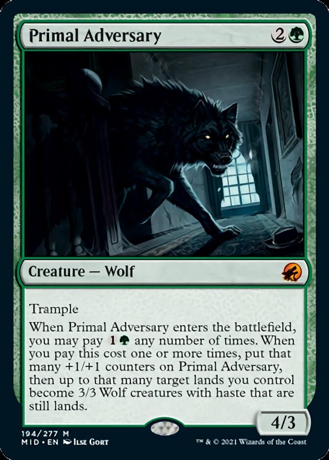 Primal Adversary [Innistrad: Midnight Hunt] Foil