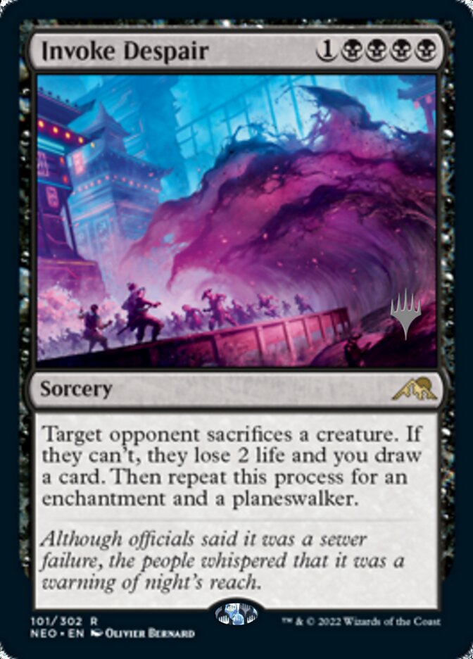 Invoke Despair (Promo Pack) [Kamigawa: Neon Dynasty Promos] Foil