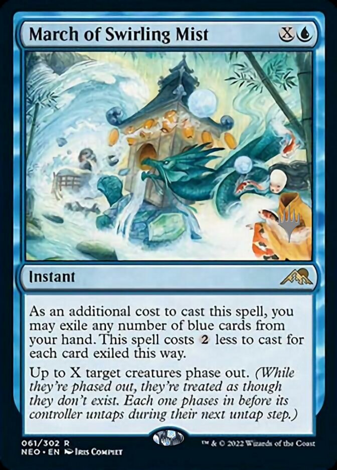 March of Swirling Mist (Promo Pack) [Kamigawa: Neon Dynasty Promos] Foil